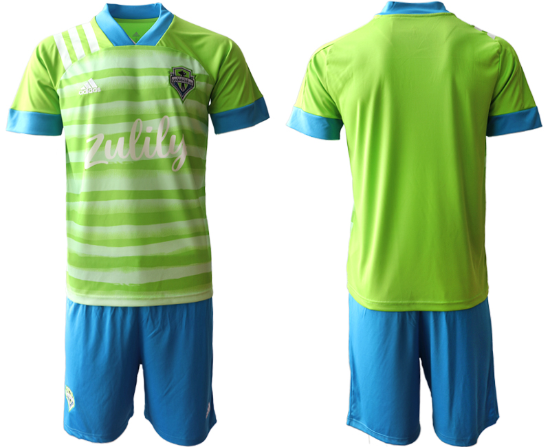 Men 2020-2021 club Seattle Sounders home blank green Soccer Jerseys